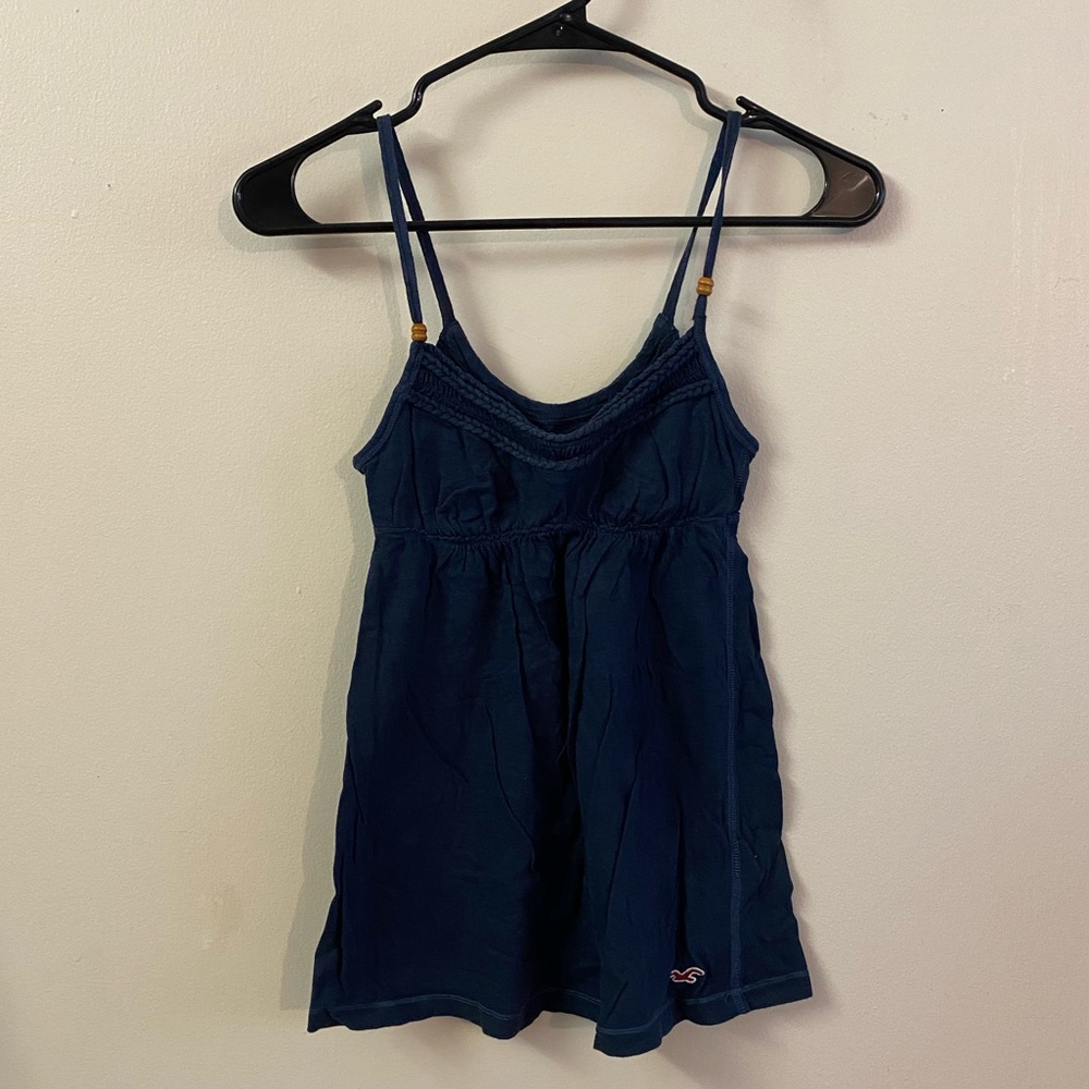 Hollister Navy Babydoll Tank Top XS